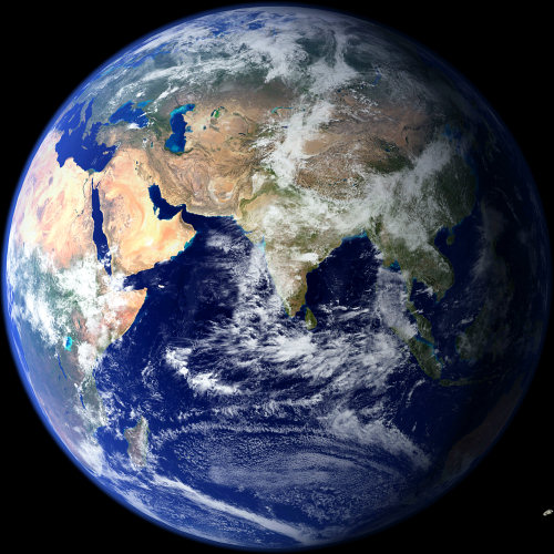 Earth - image from the Blue Marble project at NASA's Earth Observatory