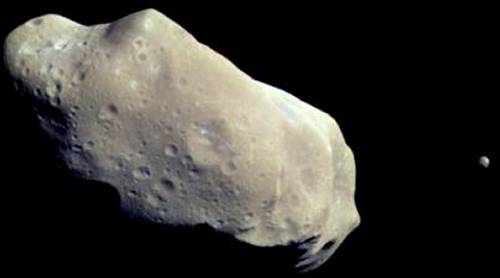 Asteroid 243 Ida and its satellite Dactyl (11 KB)