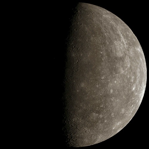 Mercury, imaged by Mariner 10 in 1974