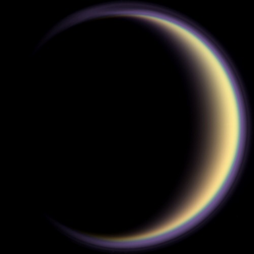 Titan, as images by Cassini in 2005